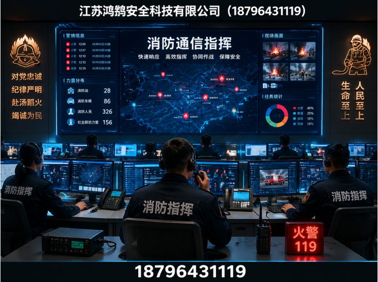 驻马店消防通信指挥展示图